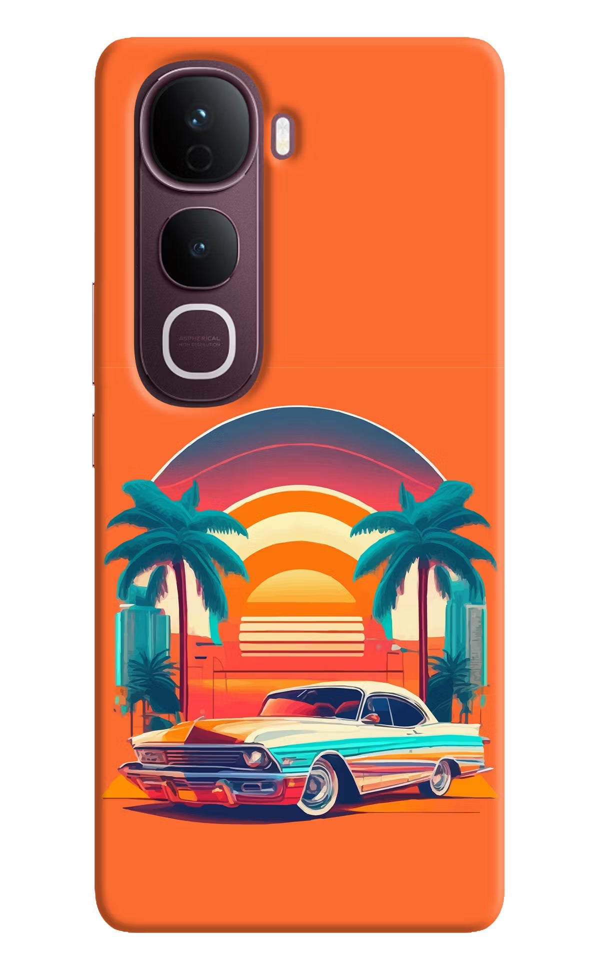 Palm Drive 80s Vivo Y400 Pro 5G Back Cover