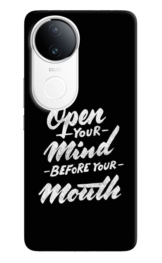 Open Your Mind Before Your Mouth iQOO Z10R 5G Back Cover