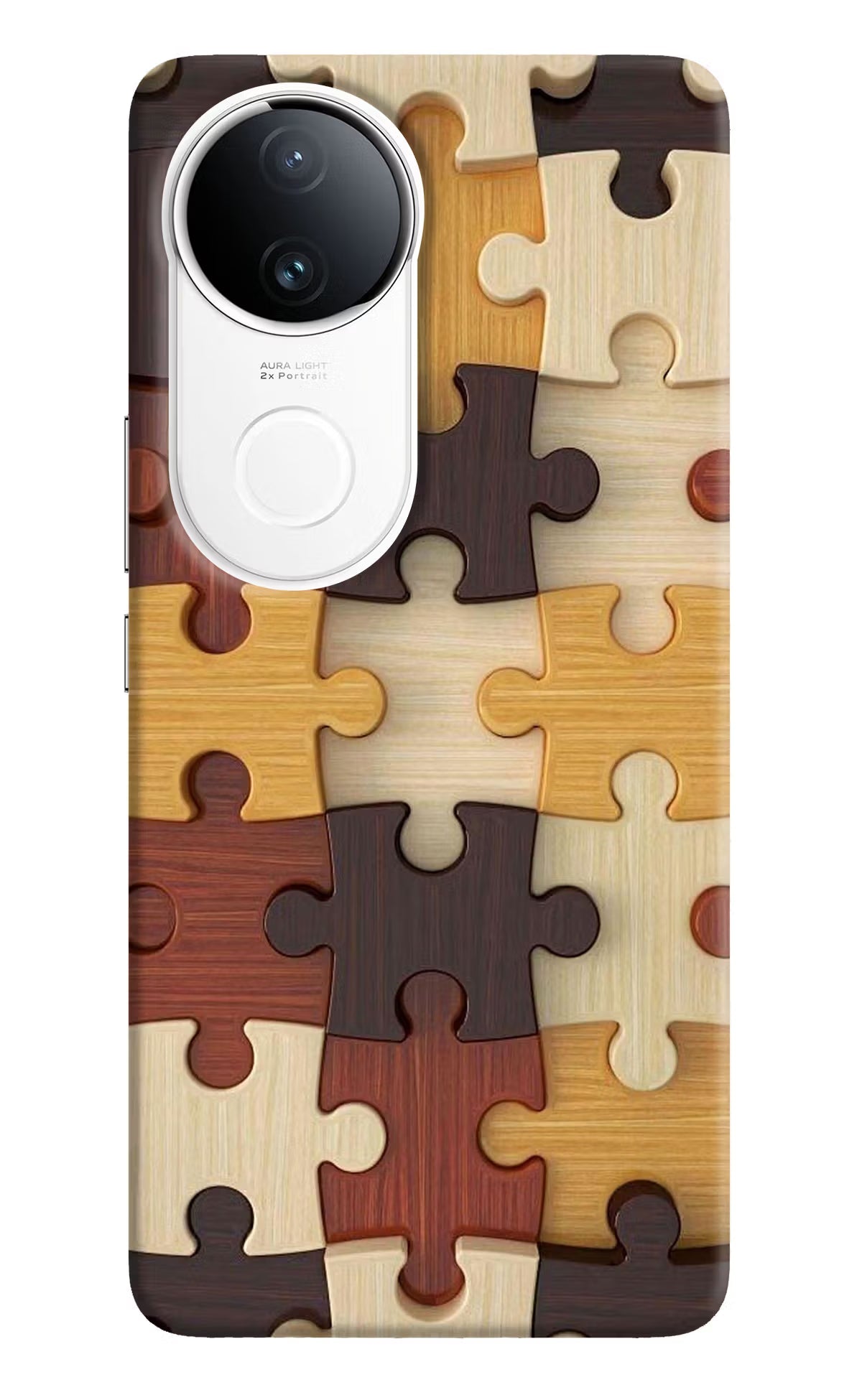 Wooden Puzzle iQOO Z10R 5G Back Cover