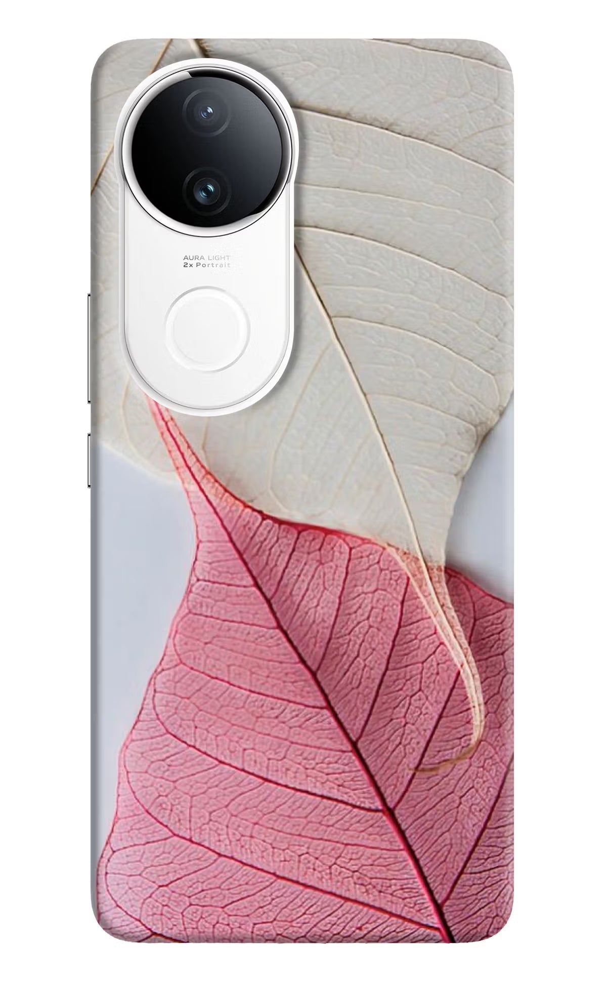 White Pink Leaf iQOO Z10R 5G Back Cover