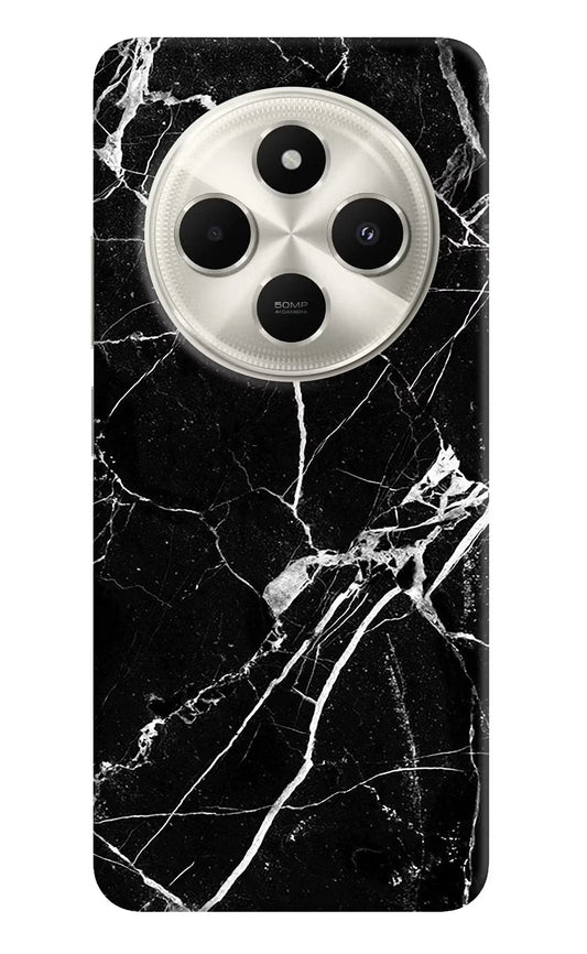 Black Marble Pattern Poco C75 5G Back Cover