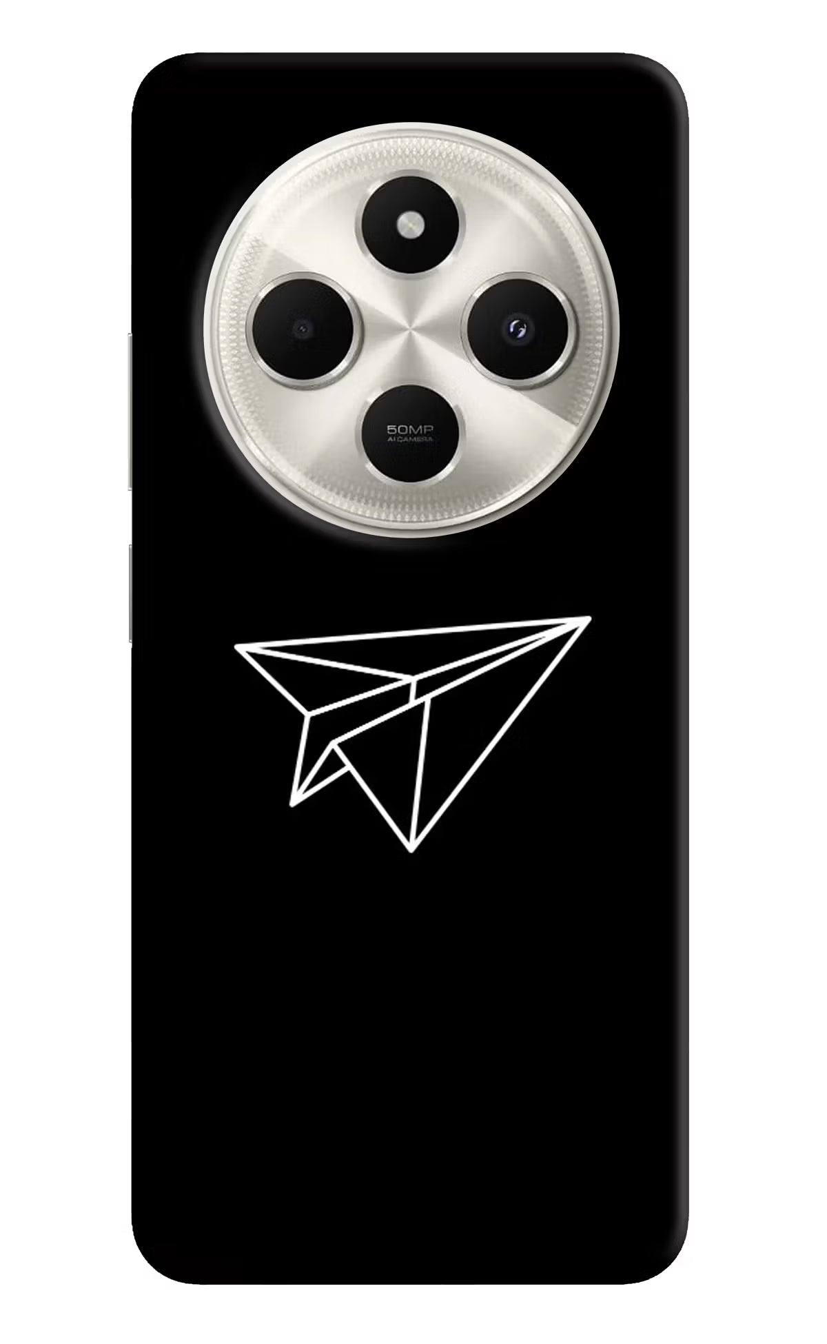 Paper Plane White Poco C75 5G Back Cover