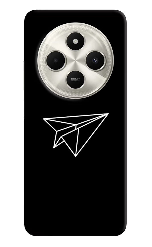 Paper Plane White Poco C75 5G Back Cover