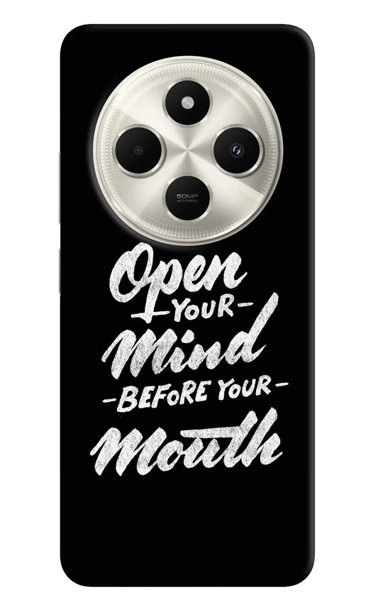Open Your Mind Before Your Mouth Poco C75 5G Back Cover