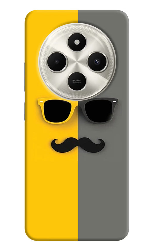 Sunglasses with Mustache Poco C75 5G Back Cover
