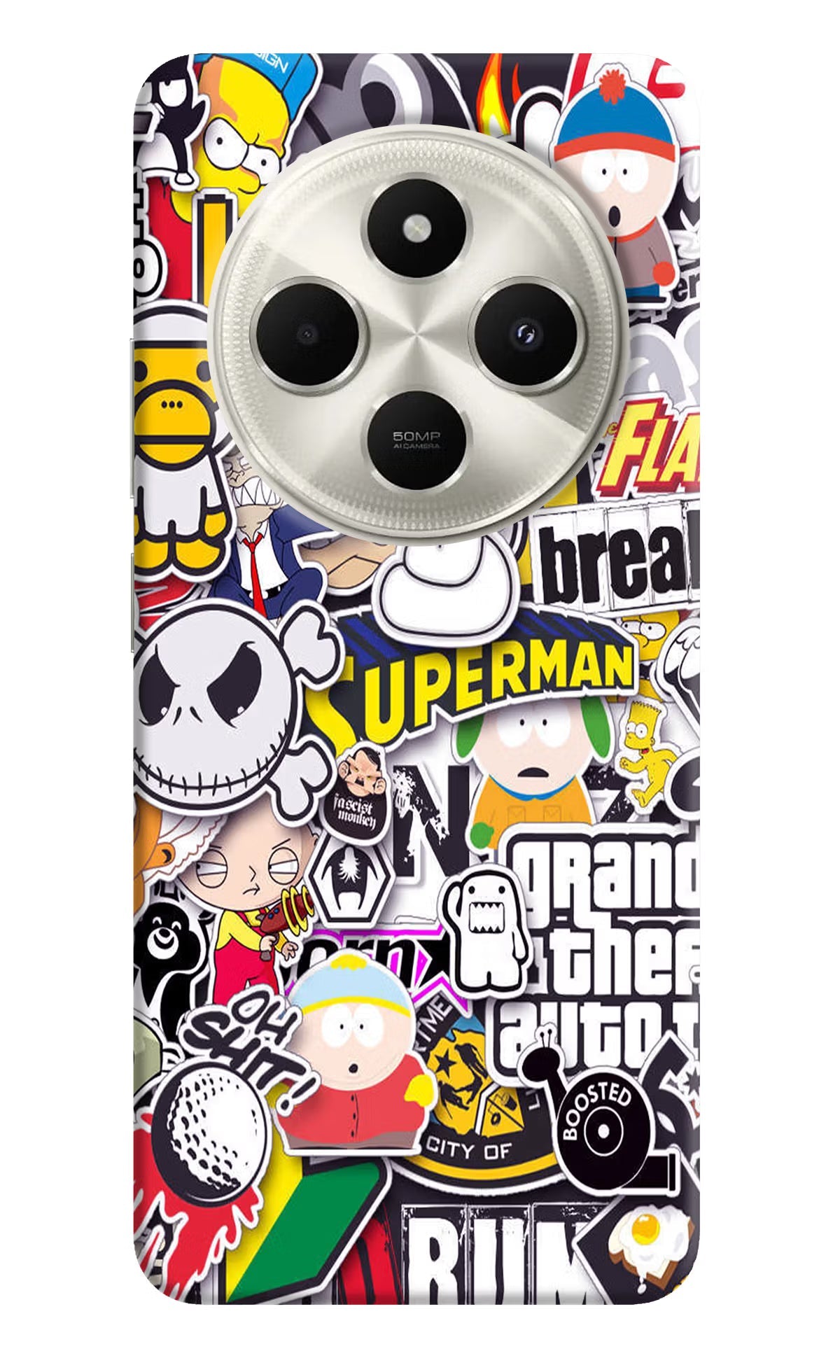 Sticker Bomb Poco C75 5G Back Cover