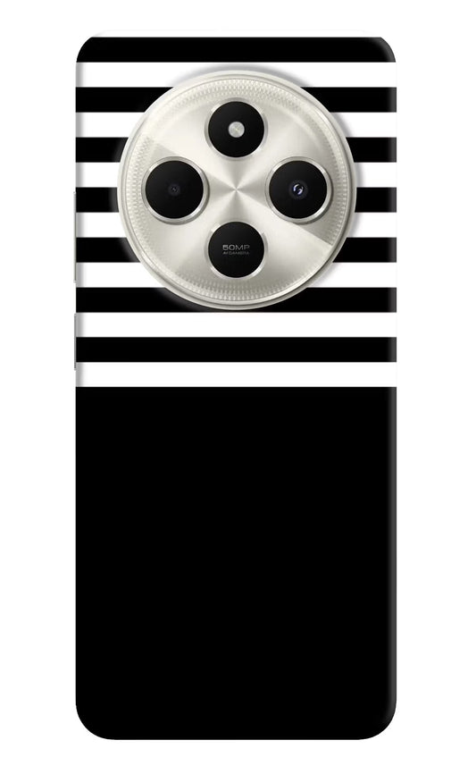 Black and White Print Poco C75 5G Back Cover