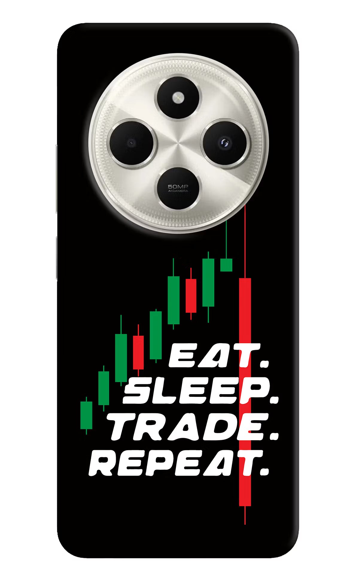 Eat Sleep Trade Repeat Poco C75 5G Back Cover