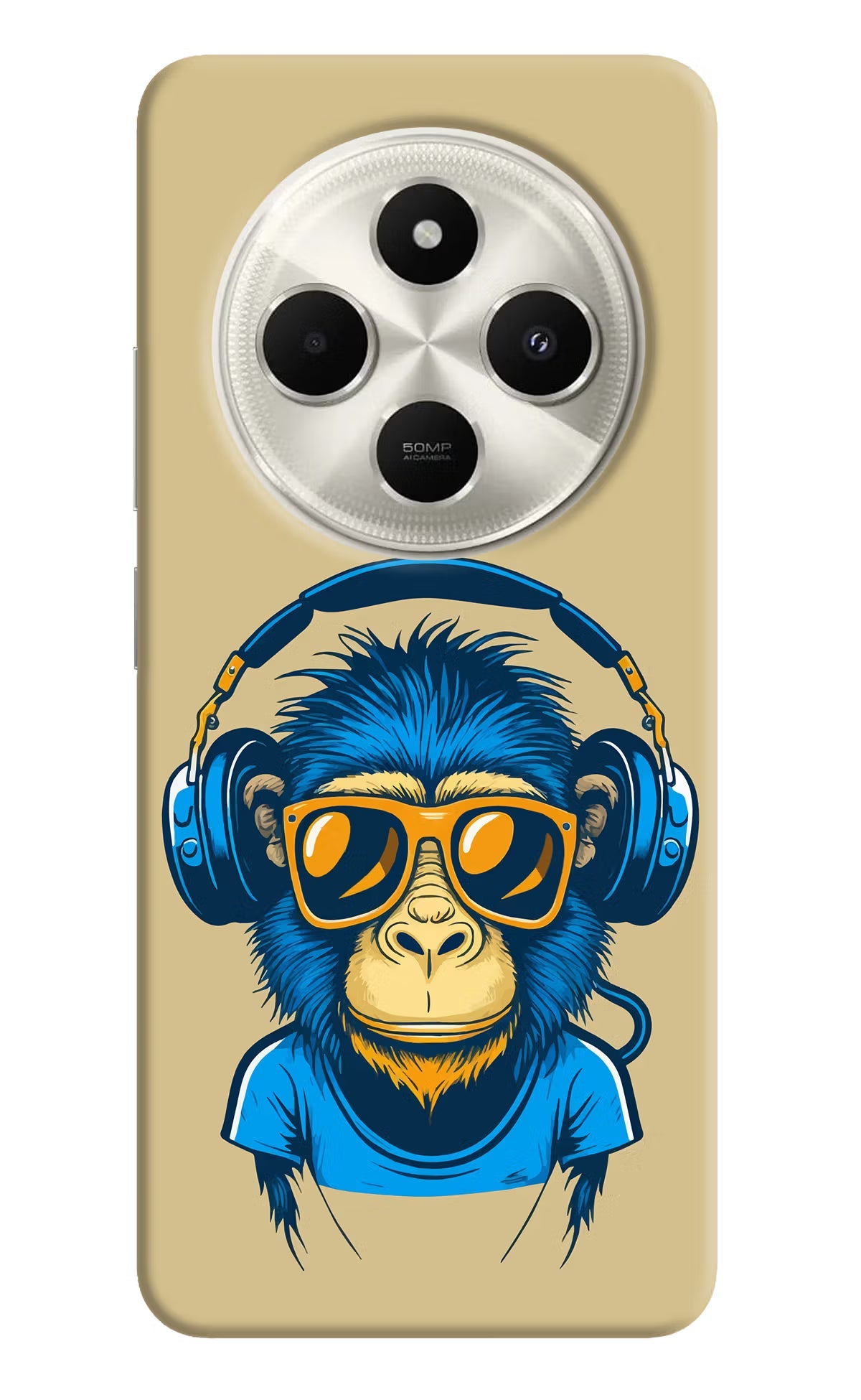 Monkey Headphone Poco C75 5G Back Cover