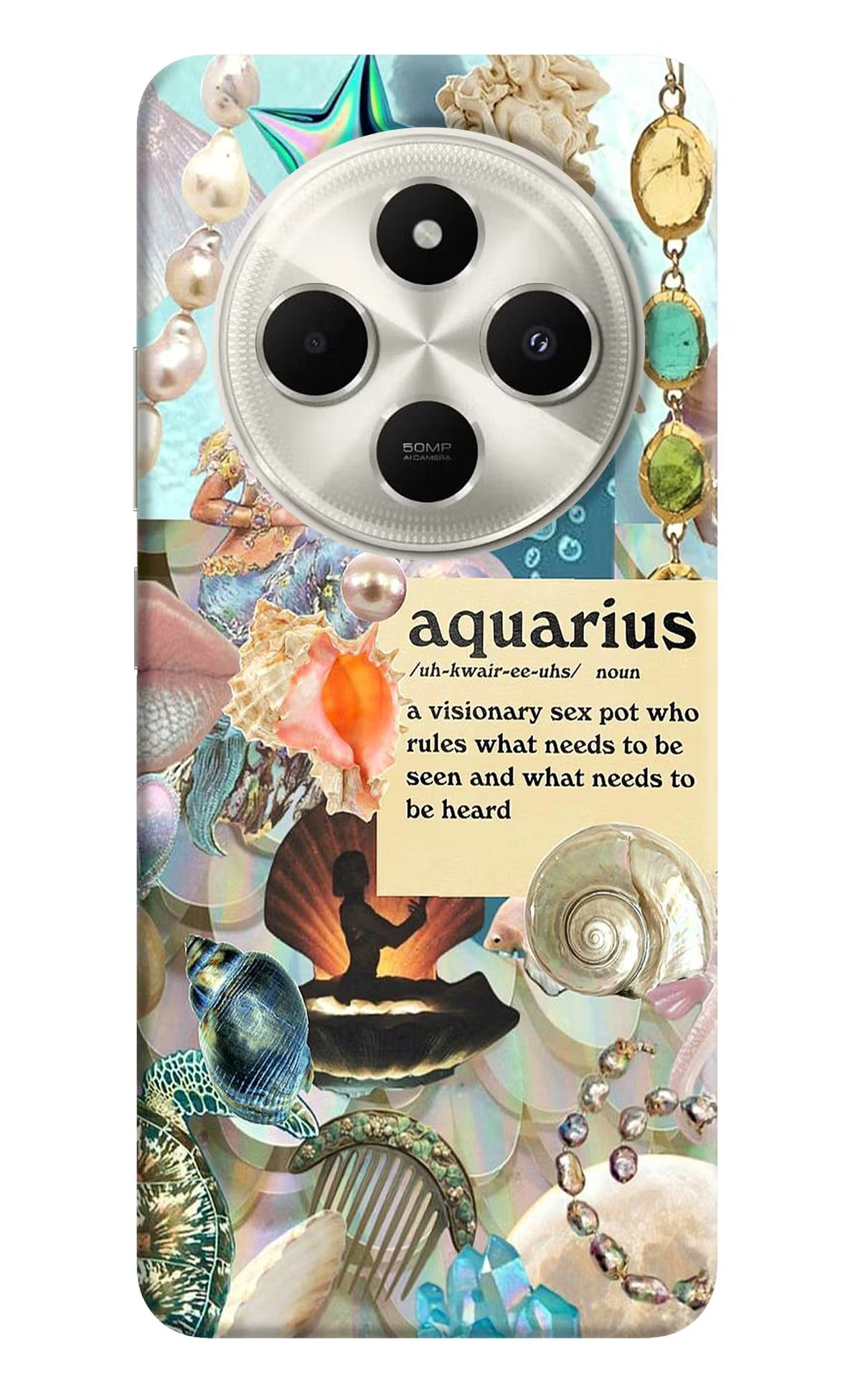 Aquarius Zodiac Poco C75 5G Back Cover