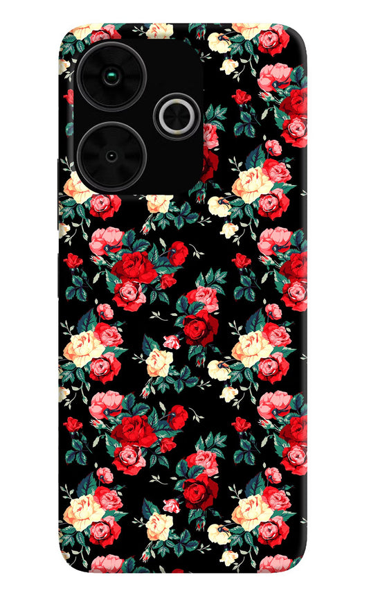 Rose Pattern Poco M6 Plus 5G Back Cover