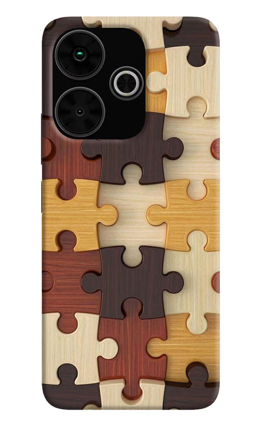 Wooden Puzzle Poco M6 Plus 5G Back Cover
