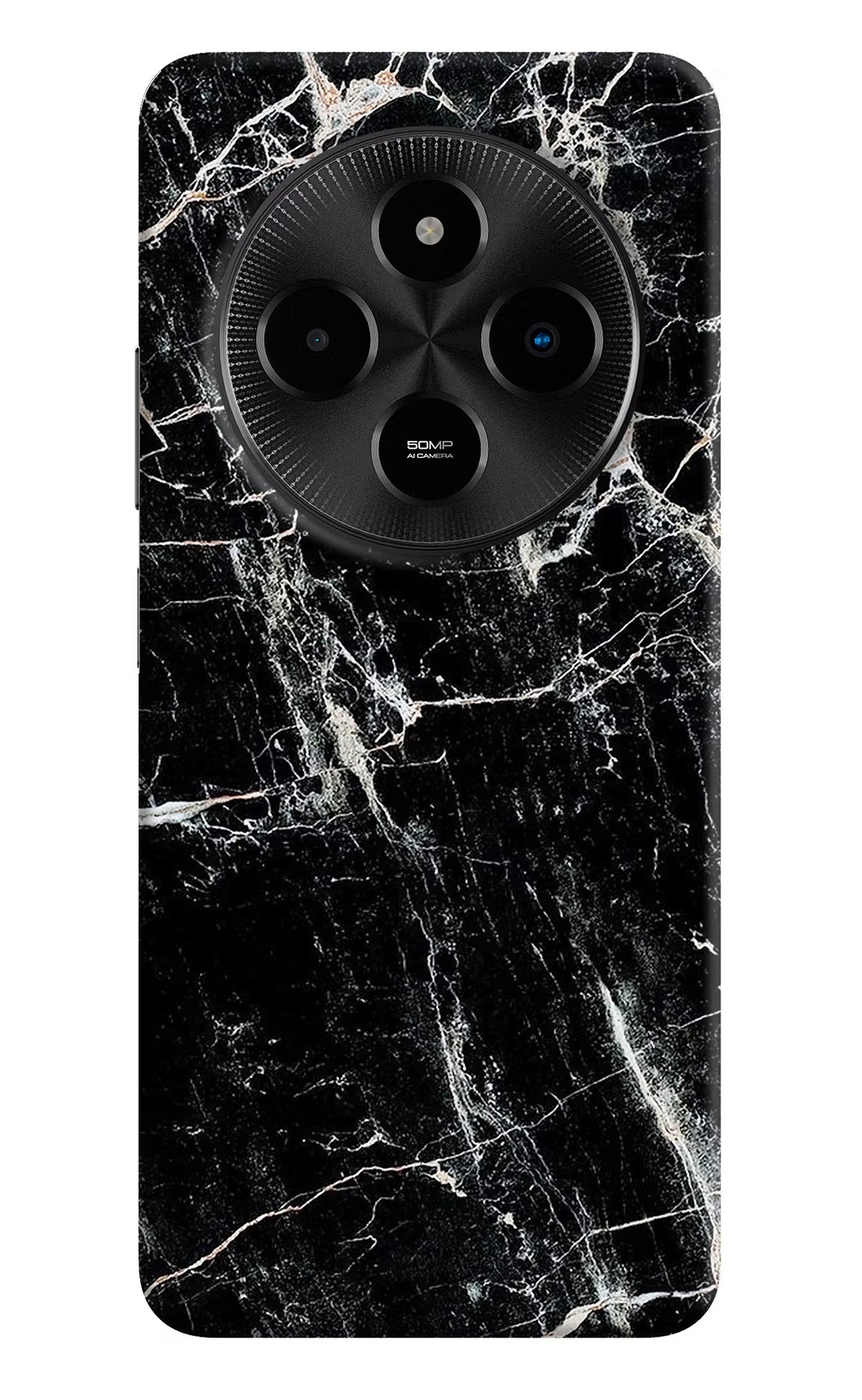 Black Marble Texture Poco M7 5G Back Cover