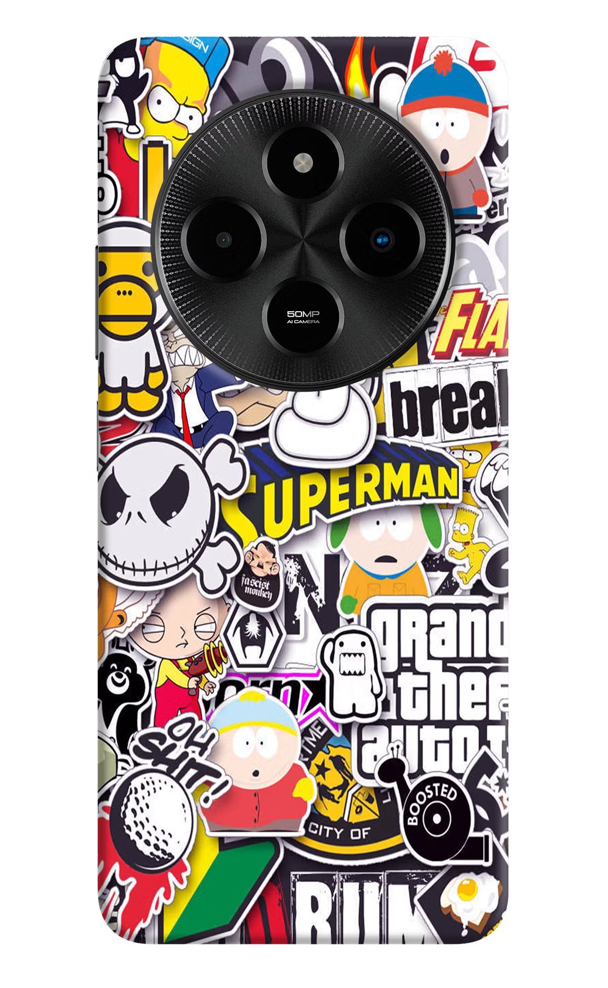 Sticker Bomb Poco M7 5G Back Cover