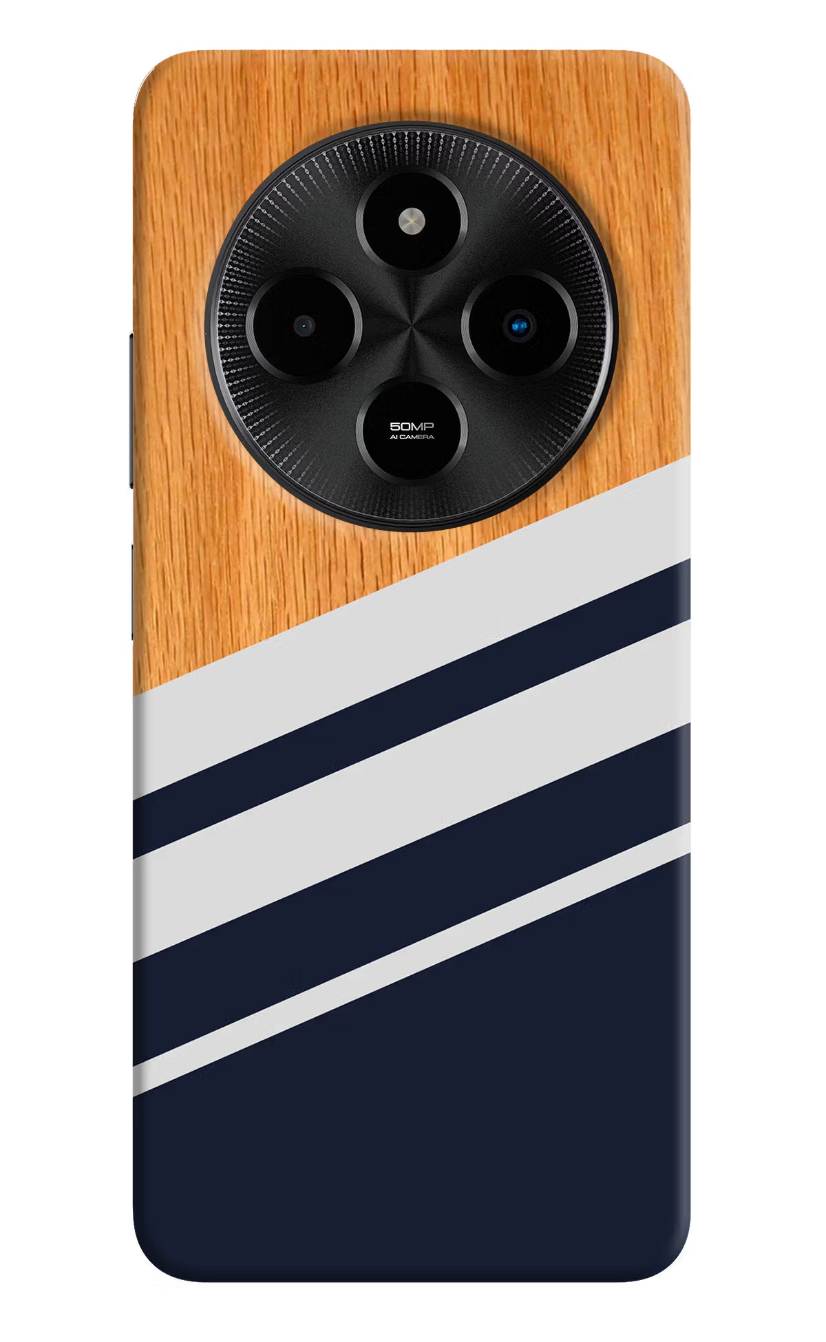 Blue and white wooden Poco M7 5G Back Cover