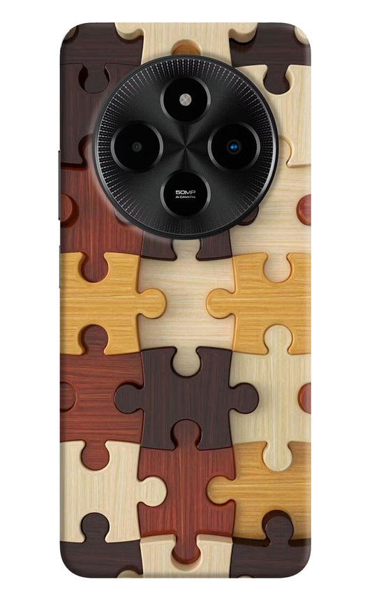 Wooden Puzzle Poco M7 5G Back Cover