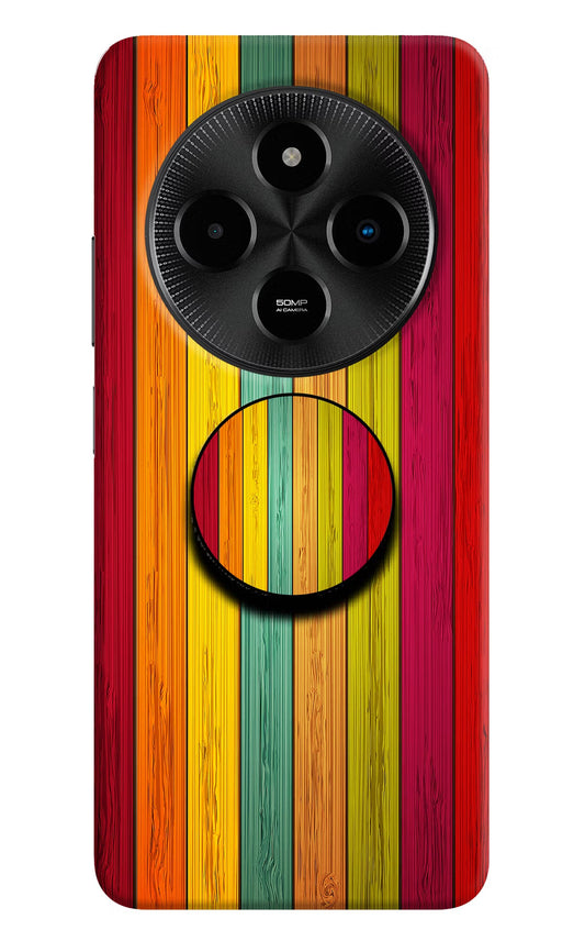 Multicolor Wooden Poco M7 5G Pop Case