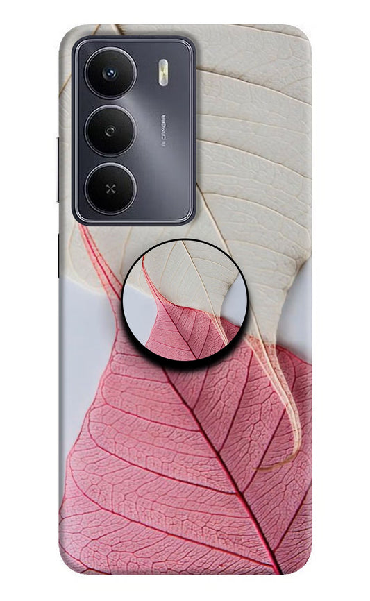 White Pink Leaf Realme Narzo 80 Lite 5G Pop Case