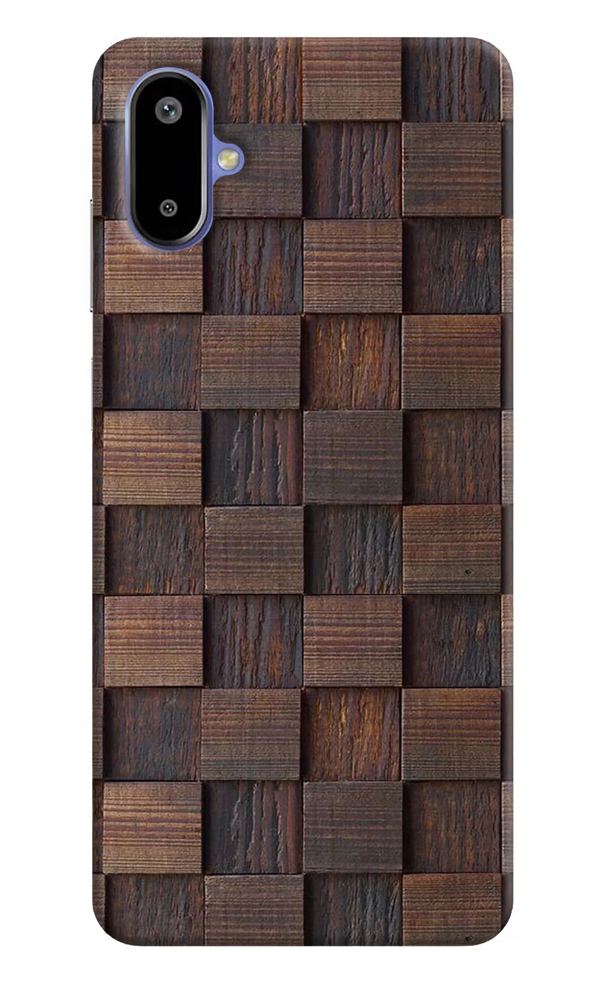 Wooden Cube Design Samsung F06 5G Back Cover