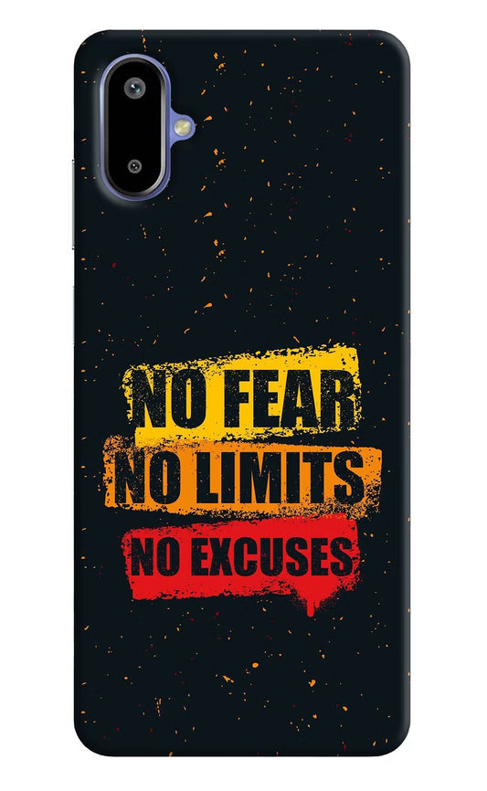 No Fear No Limits No Excuse Samsung F06 5G Back Cover