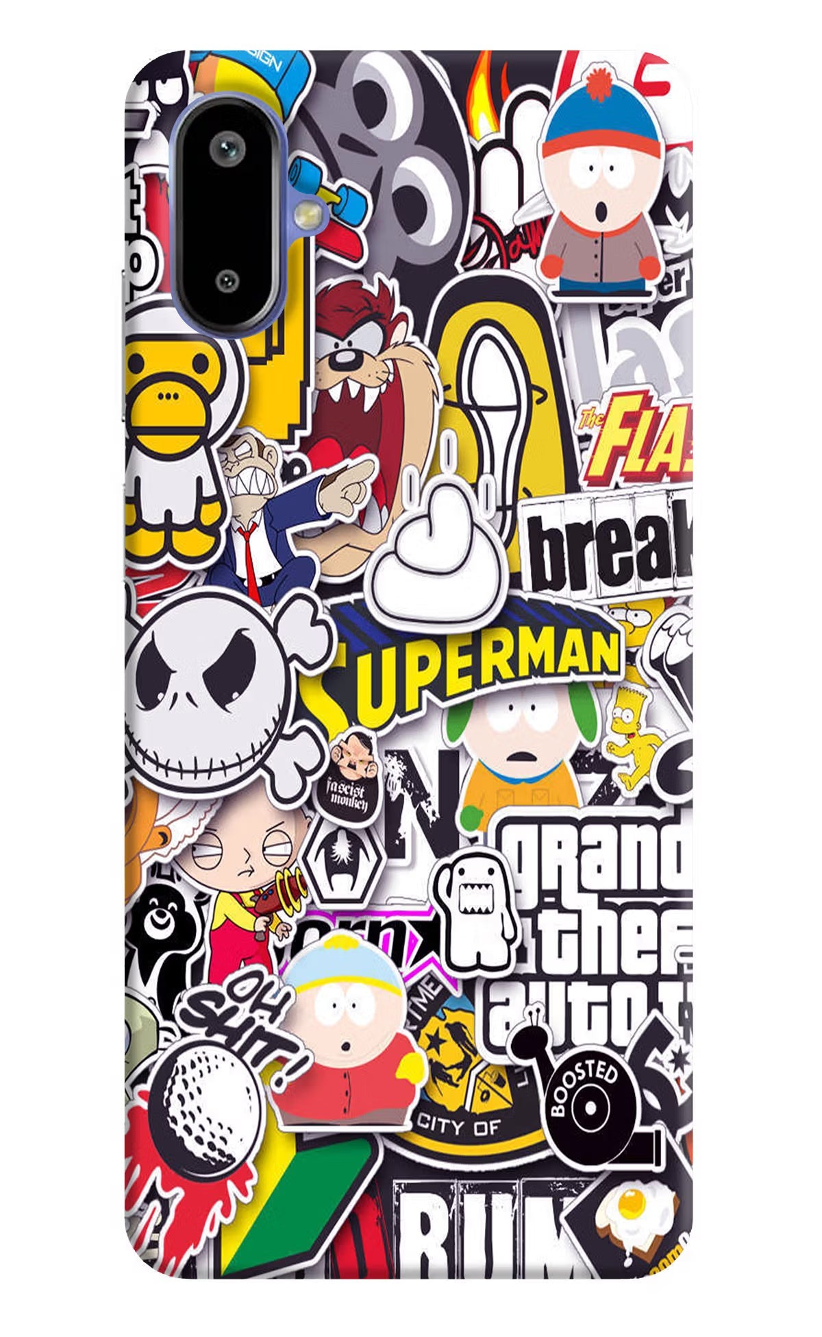 Sticker Bomb Samsung F06 5G Back Cover