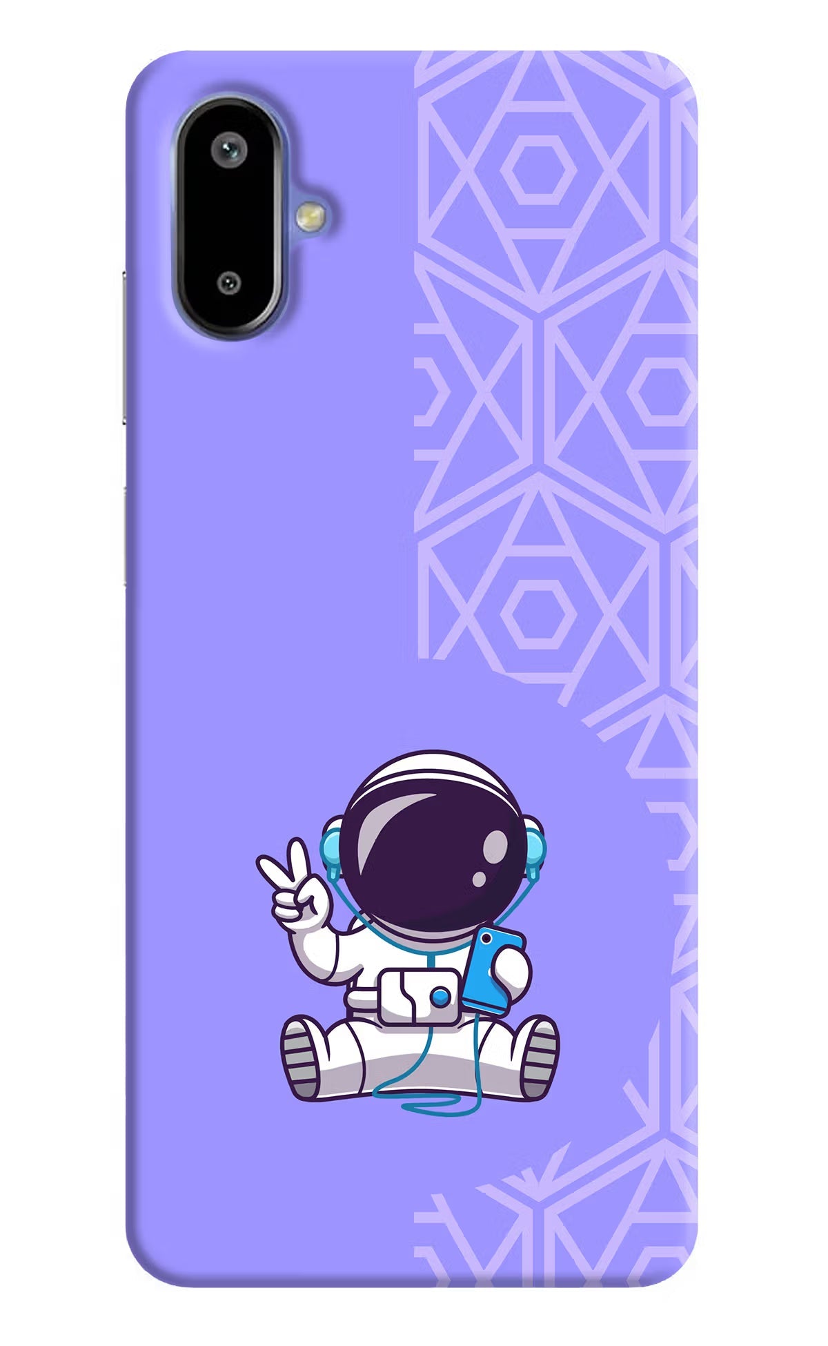 Cute Astronaut Chilling Samsung F06 5G Back Cover
