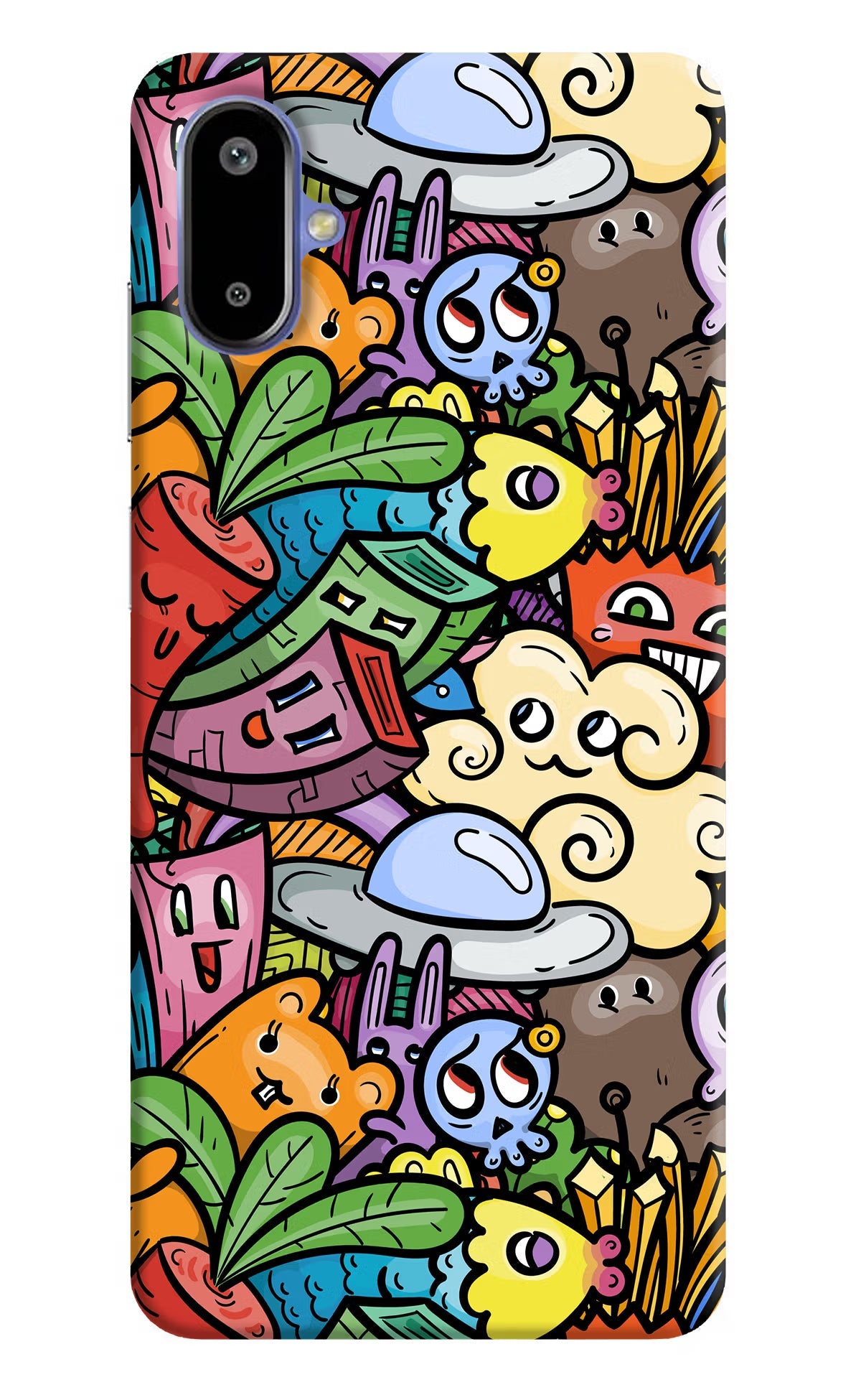 Veggie Doodle Samsung F06 5G Back Cover