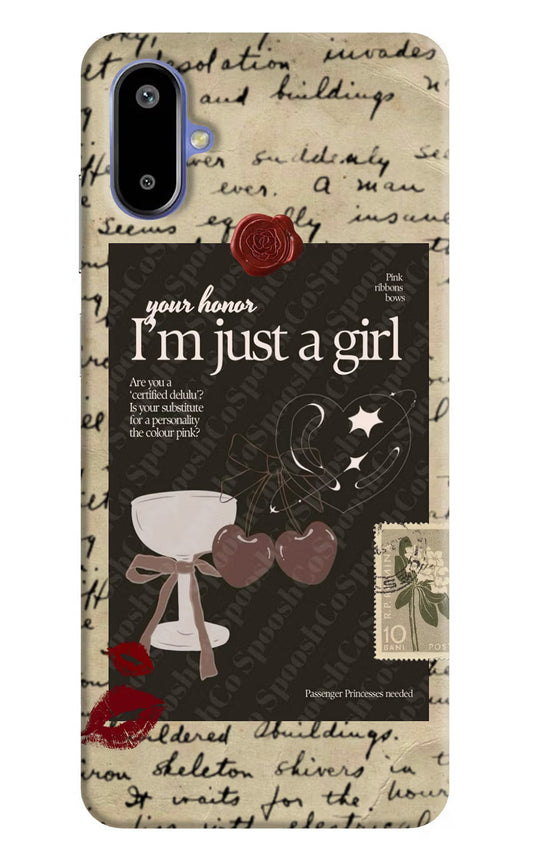 I am just a girl Samsung F06 5G Back Cover