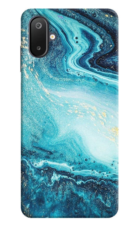 Blue Glitter Marble Samsung M06 5G Back Cover