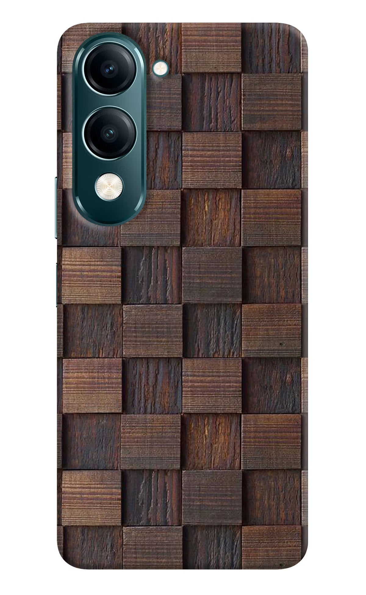 Wooden Cube Design Vivo Y19s 5G Back Cover