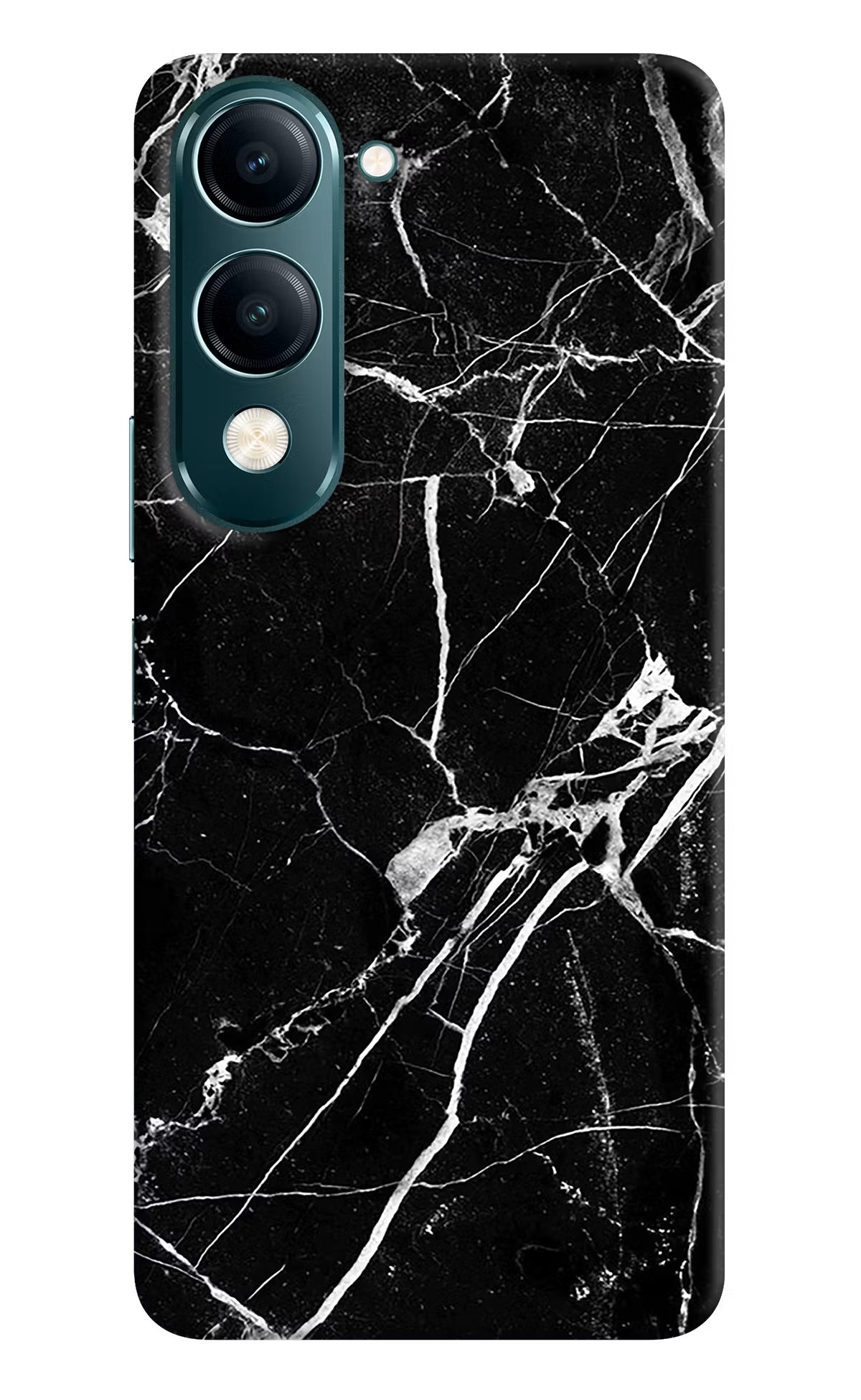 Black Marble Pattern Vivo Y19s 5G Back Cover