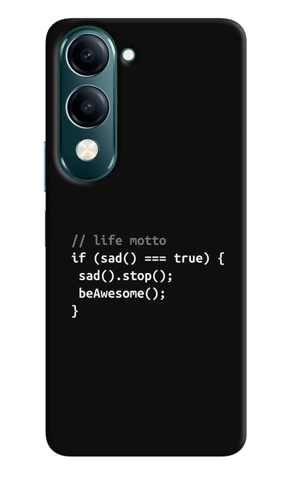 Life Motto Code Vivo Y19s 5G Back Cover