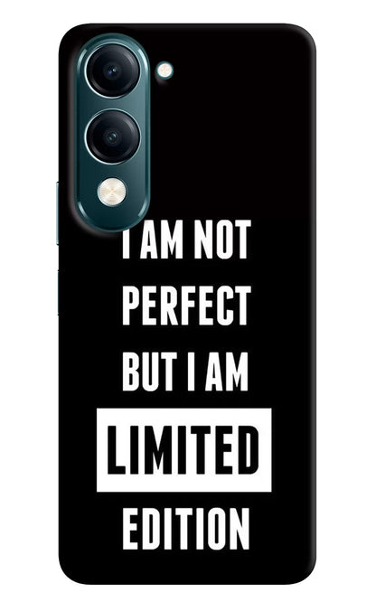 I Am Not Perfect But I Am Limited Edition Vivo Y19s 5G Back Cover