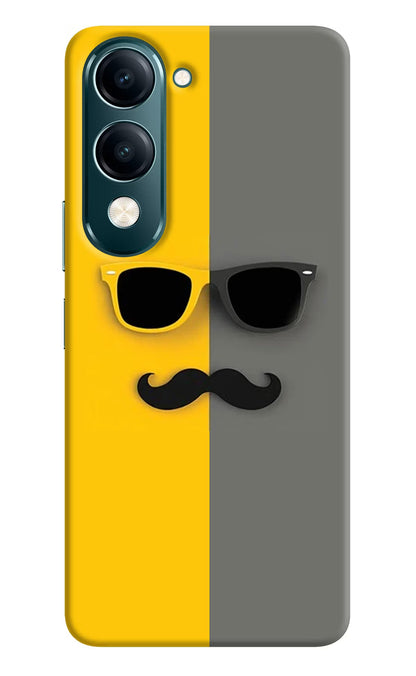 Sunglasses with Mustache Vivo Y19s 5G Back Cover