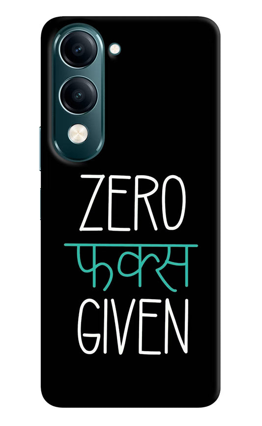 Zero Fucks Given Vivo Y19s 5G Back Cover