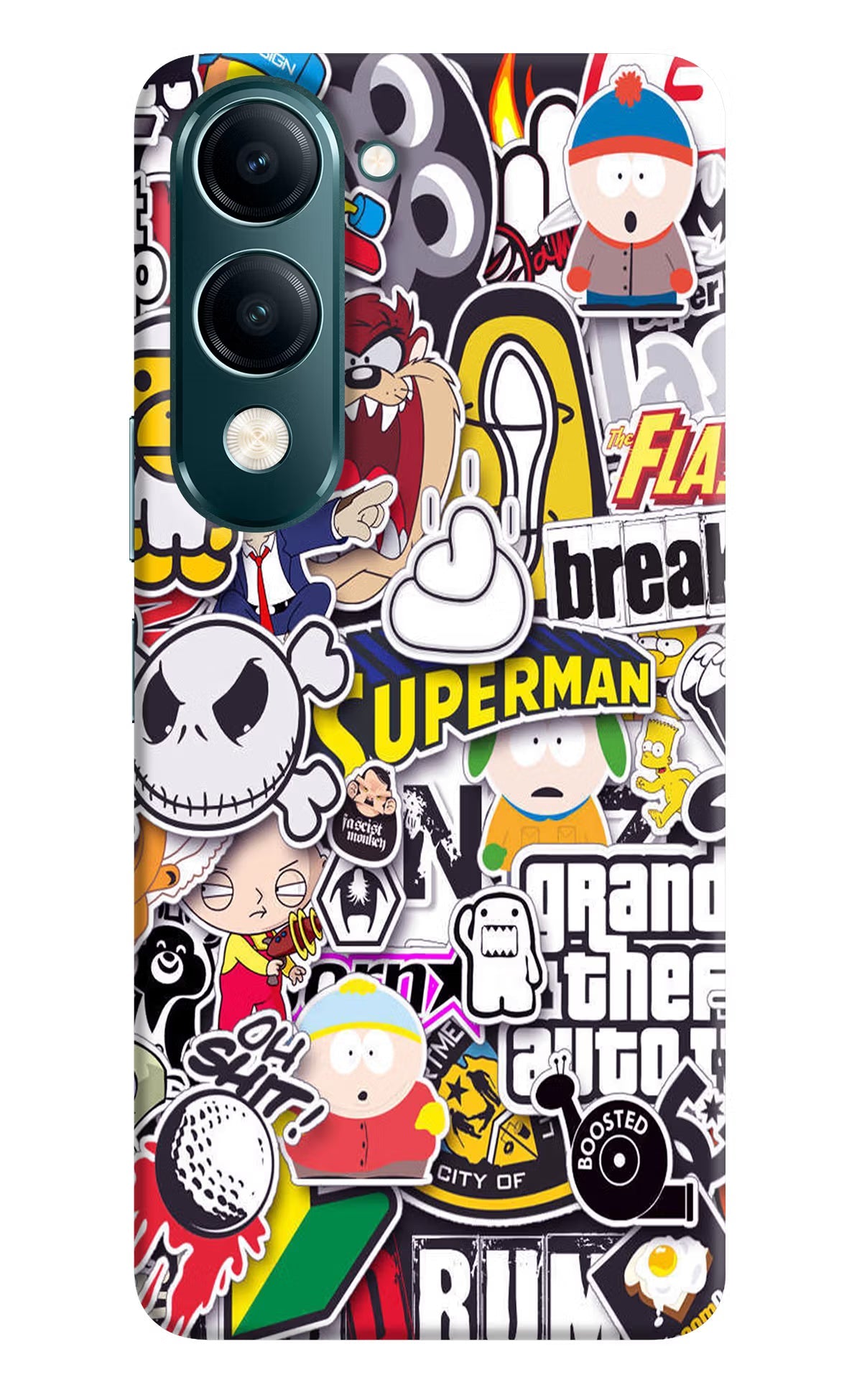 Sticker Bomb Vivo Y19s 5G Back Cover