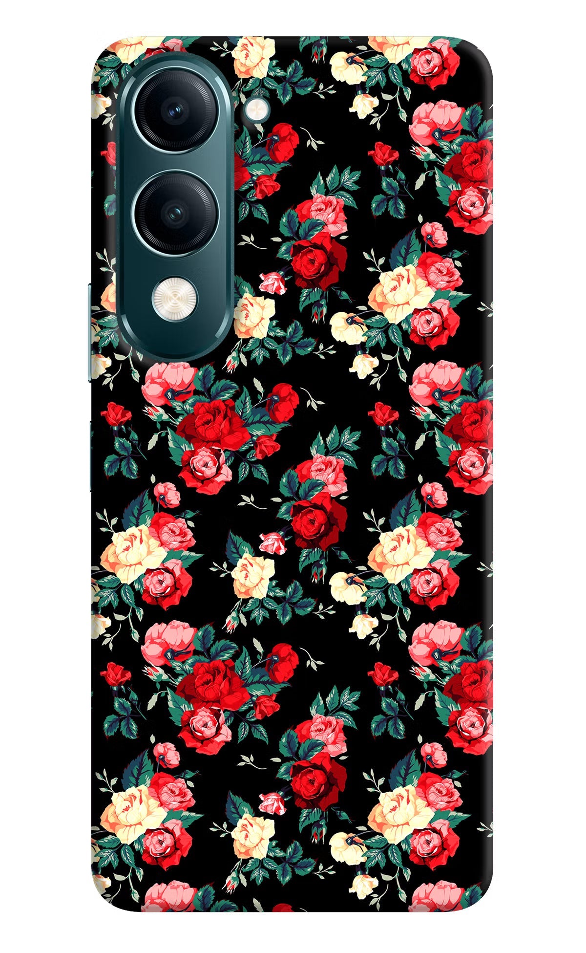 Rose Pattern Vivo Y19s 5G Back Cover