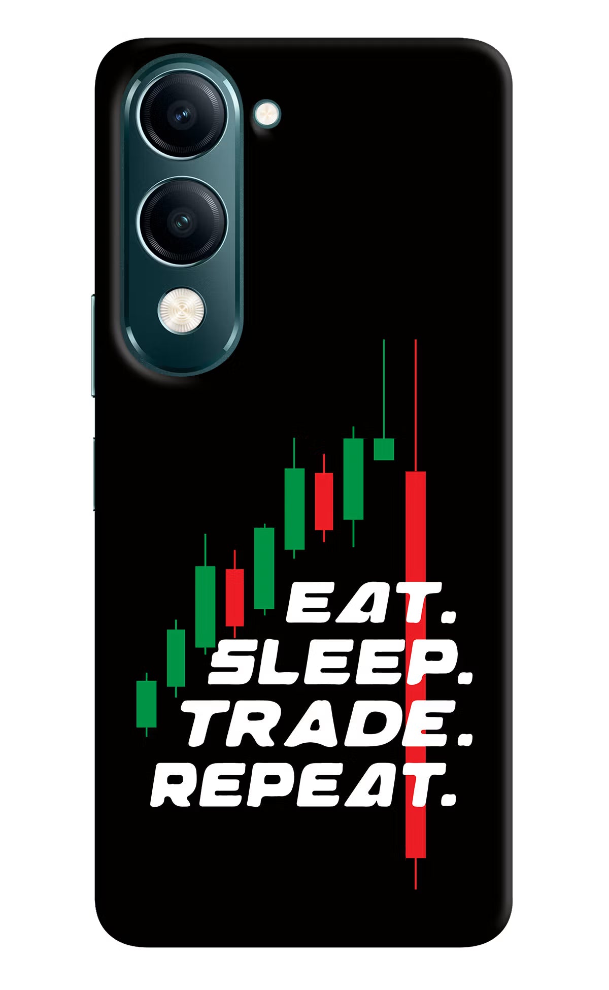Eat Sleep Trade Repeat Vivo Y19s 5G Back Cover