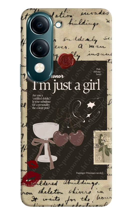 I am just a girl Vivo Y19s 5G Back Cover