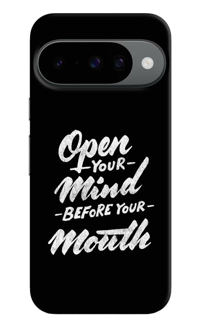Open Your Mind Before Your Mouth Google Pixel 10 Back Cover