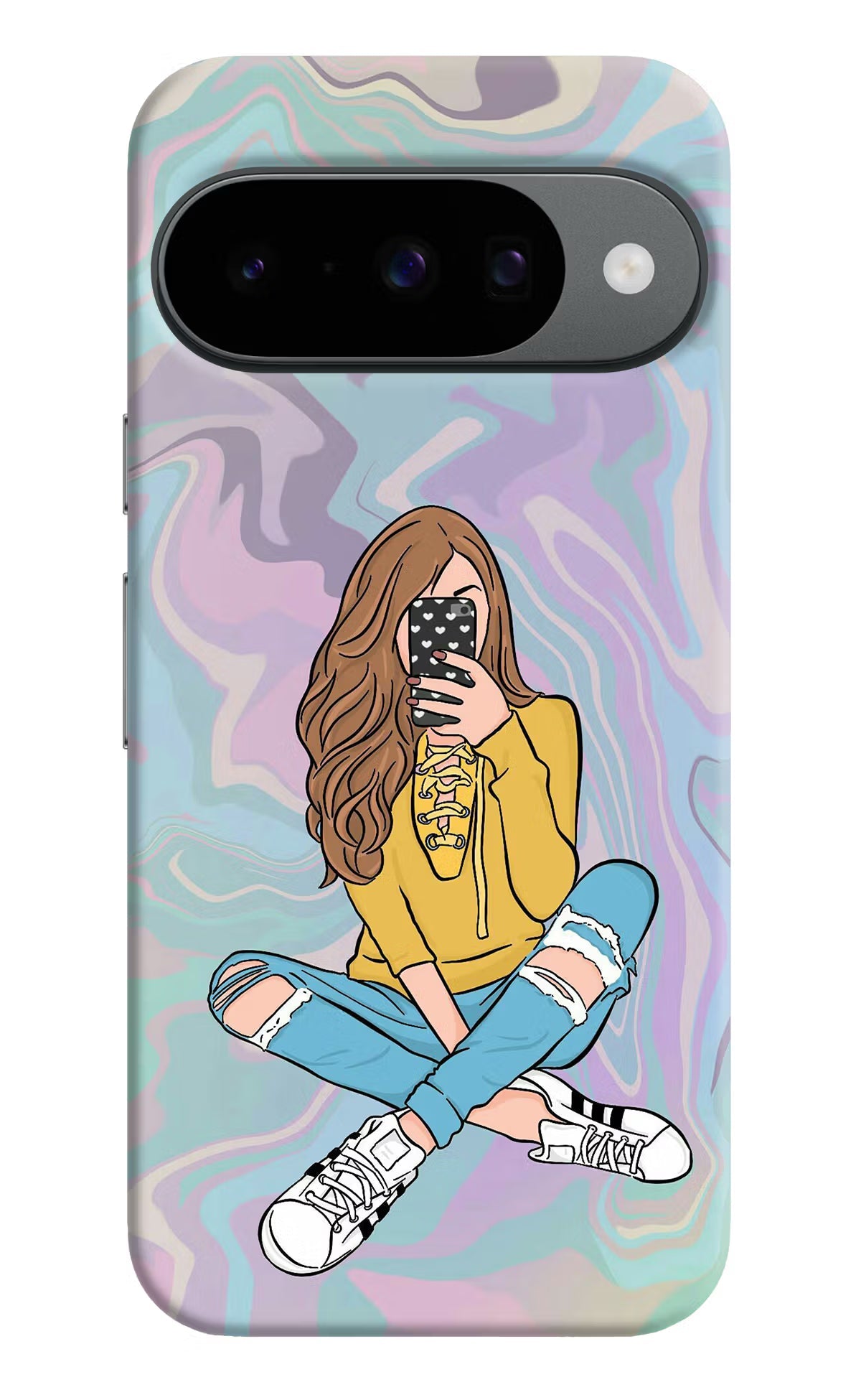 Selfie Girl Google Pixel 10 Back Cover