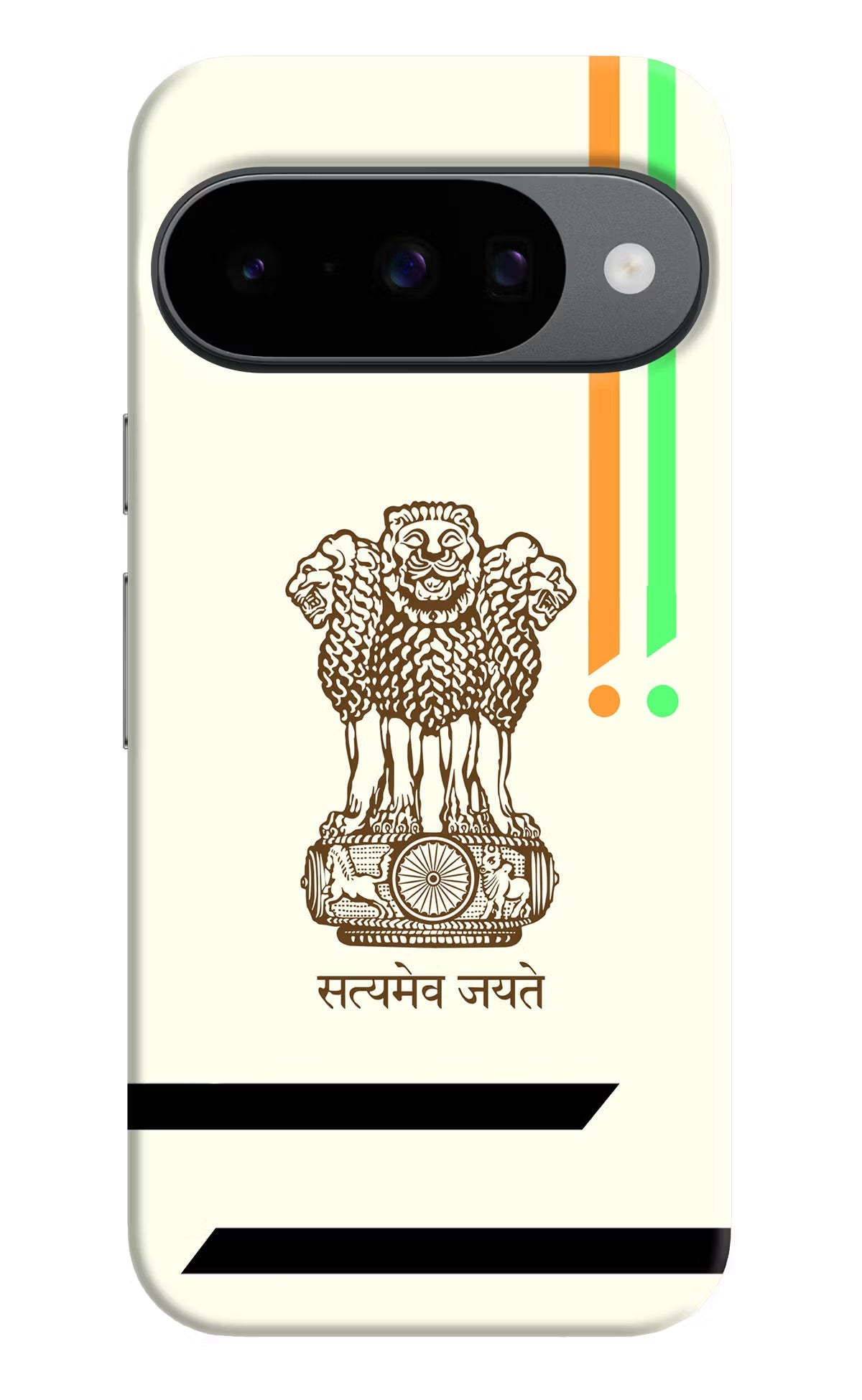 Satyamev Jayate Brown Logo Google Pixel 10 Back Cover