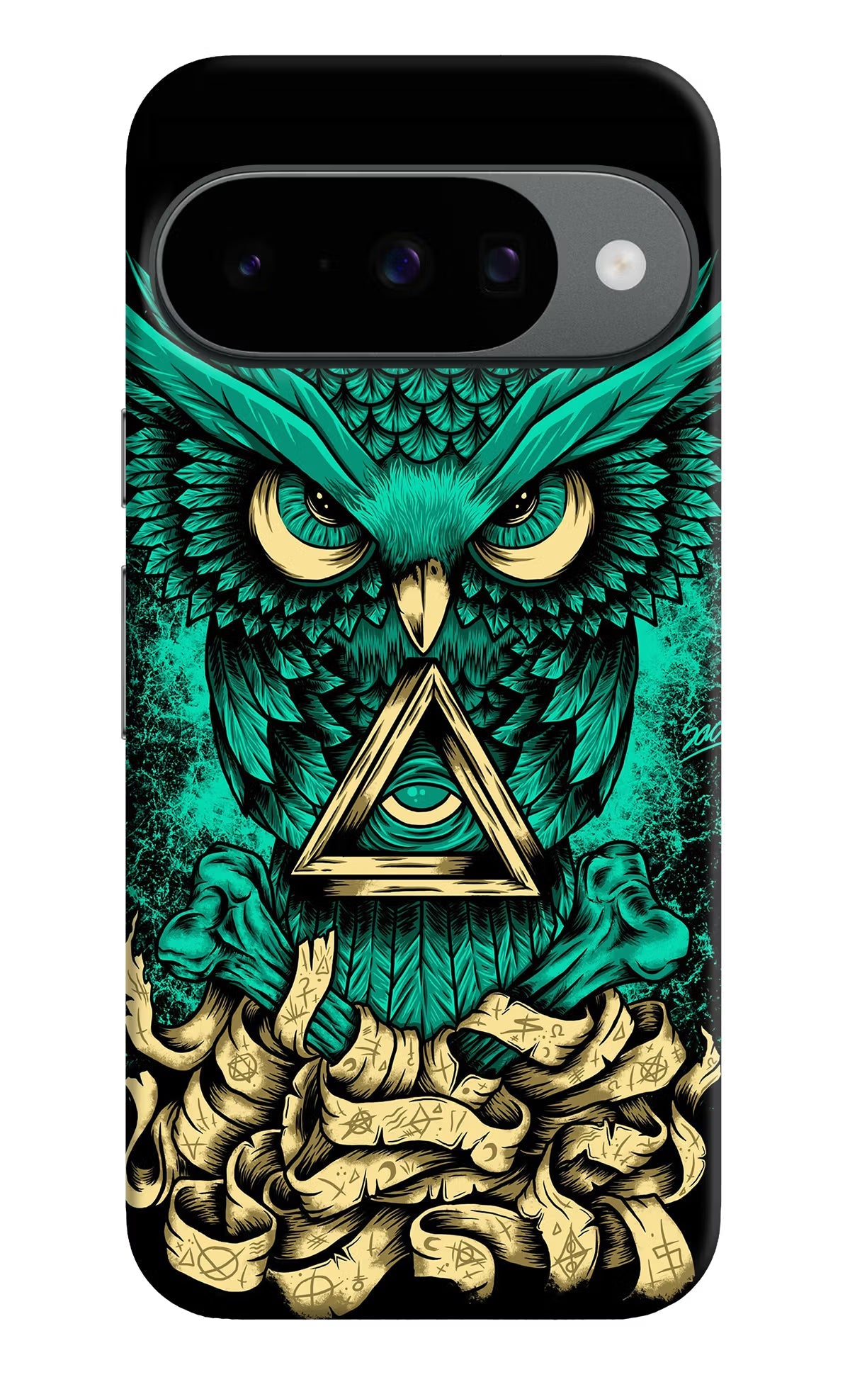Green Owl Google Pixel 10 Back Cover