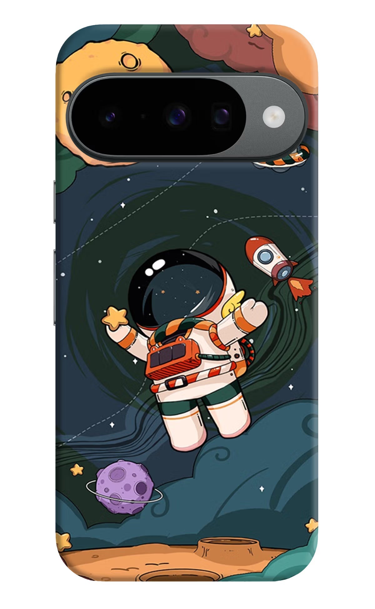 Cartoon Astronaut Google Pixel 10 Back Cover