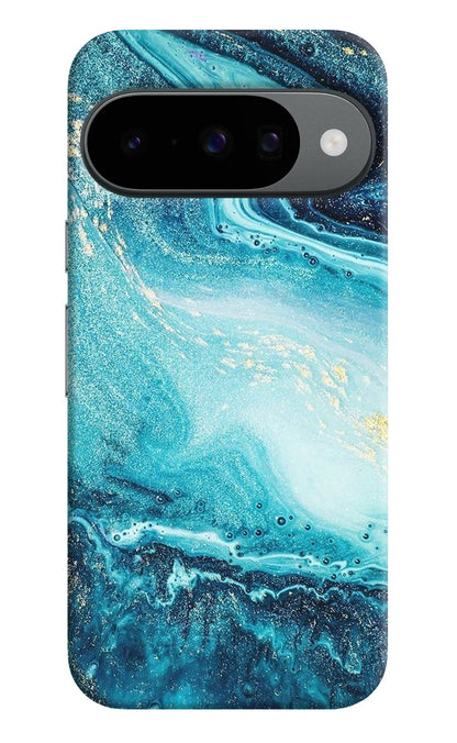 Blue Glitter Marble Google Pixel 10 Back Cover