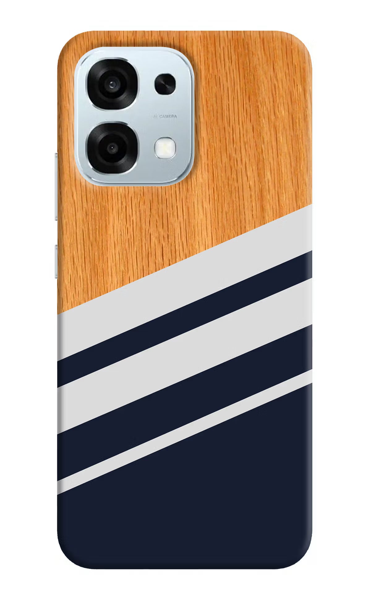 Blue and white wooden Oppo F31 5G Back Cover