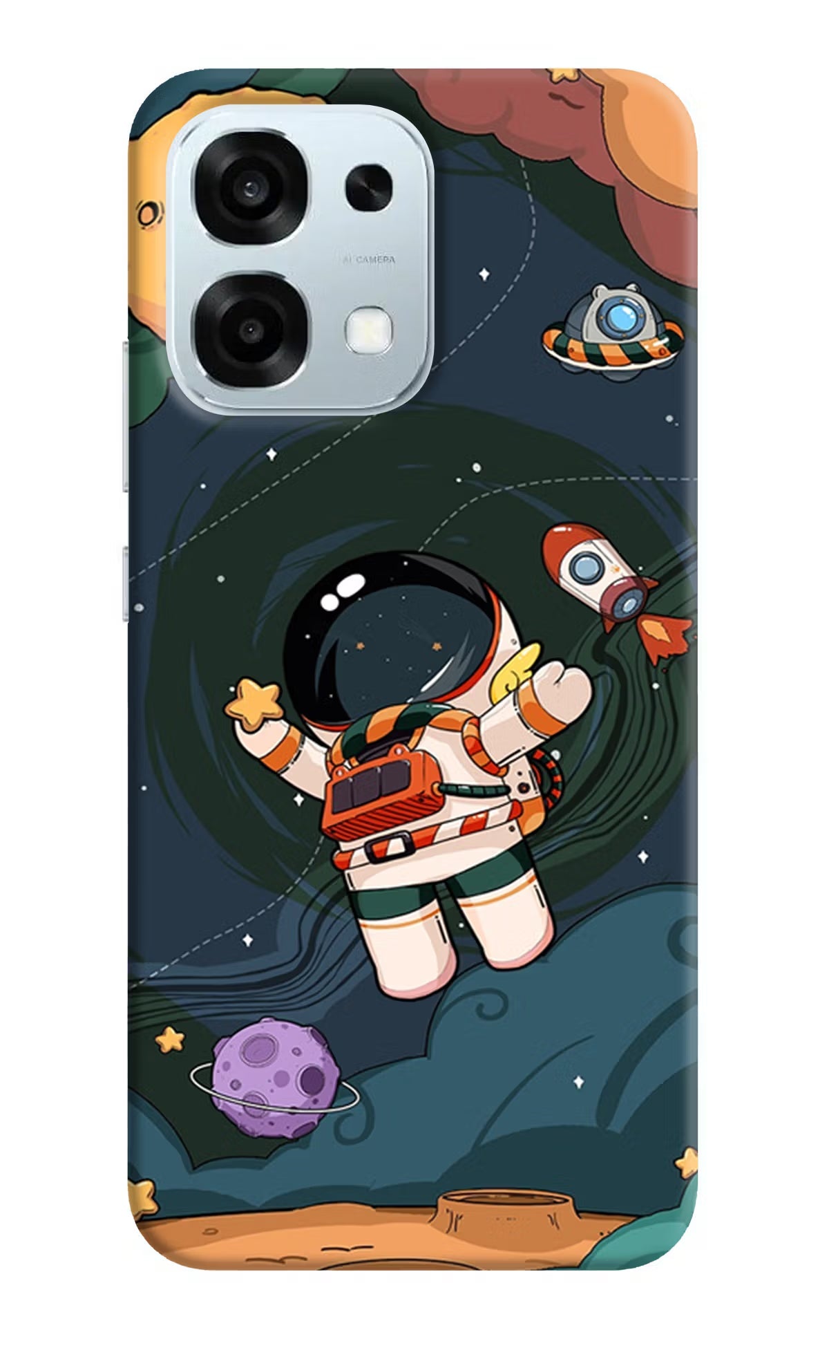 Cartoon Astronaut Oppo F31 5G Back Cover