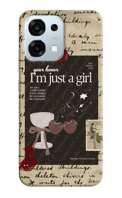 I am just a girl Oppo F31 5G Back Cover