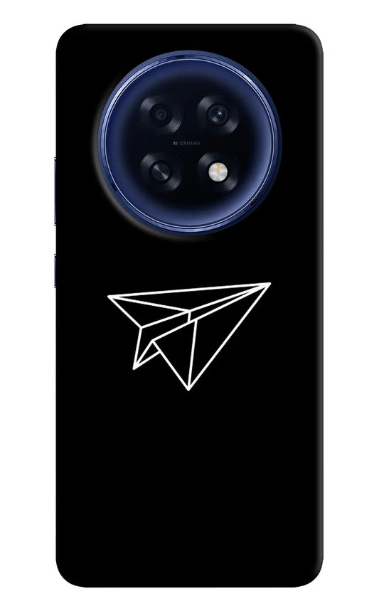 Paper Plane White Oppo F31 Pro Plus 5G Back Cover