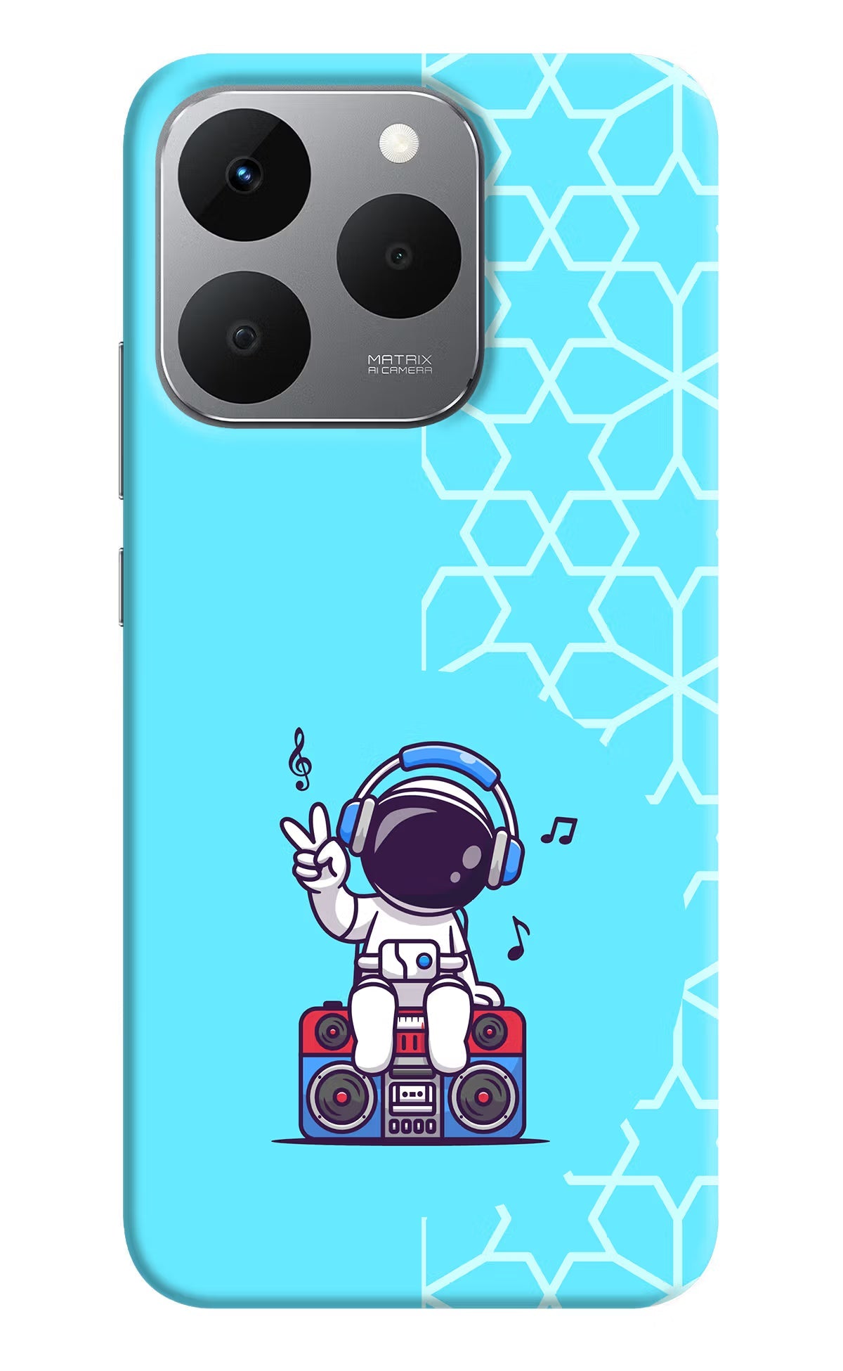 Cute Astronaut Chilling Realme 15T 5G Back Cover